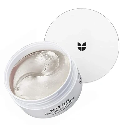 Imagen de Mizon Parches en Gel con Perla Blanca (30 pares) Reduce las arrugas y hinchazón, tratamiento para ojeras, Complejo de flores blancas, ingredientes naturales (Pure Pearl Eye Patch)