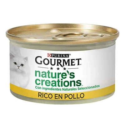 Imagen de Gourmet Purina Nature&#039;s Creations Comida Húmeda Natural para Gato con Pollo, 24 latas de 85g
