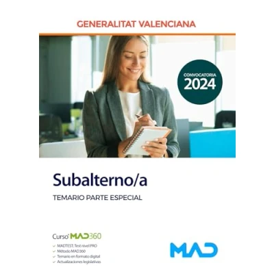Imagen de Subalterno/a de la Generalitat Valenciana. Temario Parte Especial