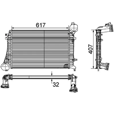 Imagen de MAHLE ORIGINAL CI 162 000P Intercooler con sensor VOLKSWAGEN: Passat B6 Sedán