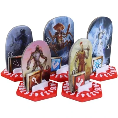 Imagen de Feldherr 10 pcs. Value Pack Dial Bases Compatible with Gloomhaven + Frosthaven Gloomhaven: Jaws of The Lion Multicolor, Color:Red White