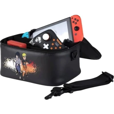 Imagen de Konix Naruto Shippuden Bolsa de protección y Transporte Lunch Bag para Nintendo Switch, Switch Lite OLED Diseño Sasuke