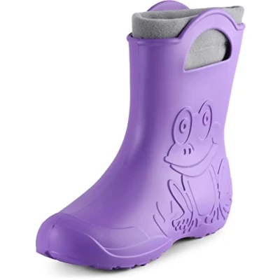 Imagen de Ladeheid Botas de Goma en EVA para Mujer Resistentes al Agua Forradas Impermeables Zapatos Lluvia Mujeres LA CA 12 (Lilla, 36/37 EU)