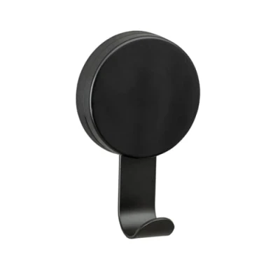 Imagen de Wenko Static Loc Plus Pavia Juego de ganchos (2 unidades), Negro, 6 x 10 3,5 cm