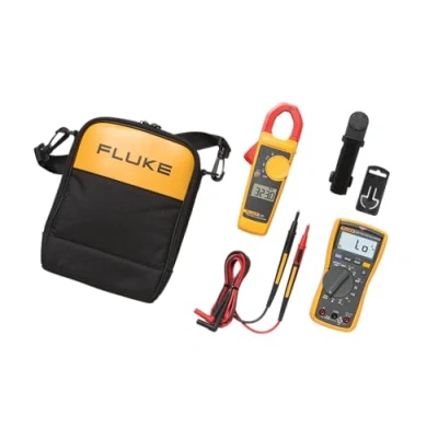 Imagen de Kit combinado de multímetro para electricistas Fluke 117/323