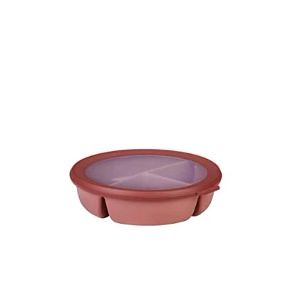 Imagen de Mepal Cuenco Bento 3 compartimentos múltiple Cirqula Caja hermética de almacenamiento alimentos Táper para separar la comida Meal prep containers &amp; recipientes Vivid mauve