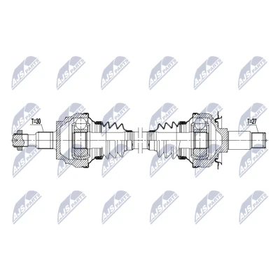 Imagen de NTY NPW ME 200 Árbol de Transmisión Eje trasero izquierda, trasero, derecha 849mm automática