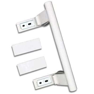 Imagen de ANAKEL HOME Tirador de Puerta Repuesto 7430668 Compatible con Frigorífico Liebherr, Incluye 2 Tapas Embellecedoras, Color Blanco, 21 cm