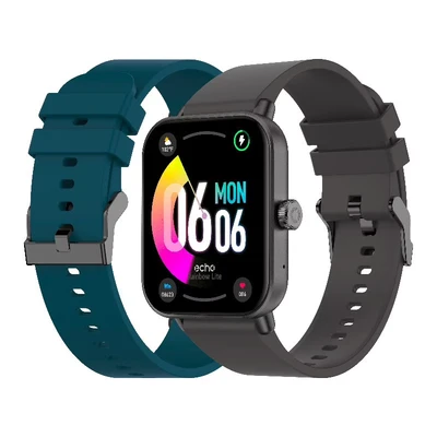 Imagen de Reloj ECHO Rainbow Lite Negro Conectado + Correa Azul