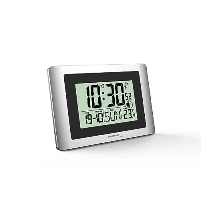 Imagen de Technoline WS8028 Reloj de Pared Digital (22 x 15 cm, Pantalla Temperatura, Fase Lunar)