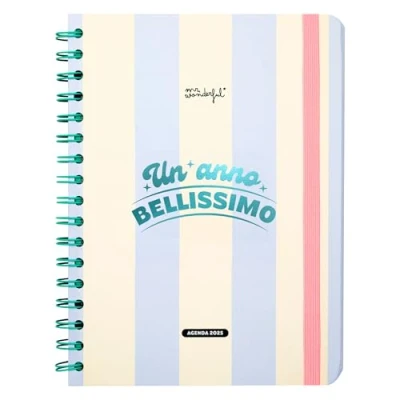 Imagen de Mr. Wonderful Agenda Wonder 2025 Semanal Un año precioso Incluye 8 Hojas de Pegatinas y Bloc Notas Adhesivas con Diferentes Formas