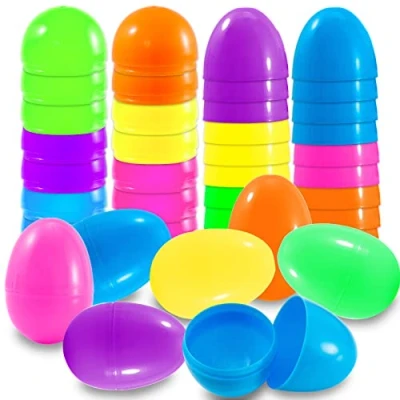 Imagen de Dekewe 50PCS Huevos de Pascua,Huevos Plástico Colores, Pascua Rellenables, para niños Regalos Fiesta Pascua,Caza