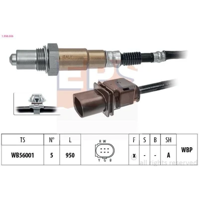 Imagen de EPS 1.998.506 Sonda lambda con material de fijación térmico, plana, banda ancha, Rosca engrasada SUZUKI: Vitara IV SUV