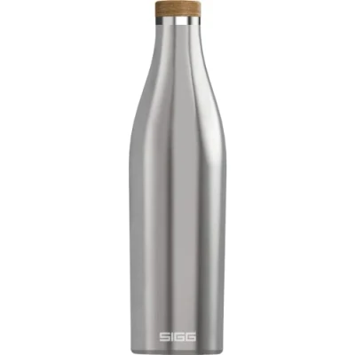Imagen de SIGG Meridian Brushed Cantimplora metálica (0.7 L), botella hermética sin sustancias nocivas, de acero inoxidable aislante para bebidas frías y calientes