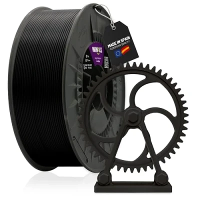 Imagen de WINKLE Filamento ABS Negro Azabache Impresora 3D 1,75mm 250g Duradero de Alta Resistencia Bobina