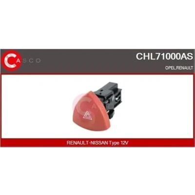 Imagen de CASCO CHL71000AS Interruptor intermitente de aviso 4polos 12V RENAULT: LAGUNA 2, MASTER 2 Kasten, ESPACE 4