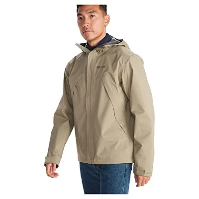 Imagen de Marmot PreCip Eco Pro Jacket, Chaqueta impermeable, abrigo para la lluvia resistente al viento, transpirable, cortaviento hardshell plegable, ideal senderismo, Hombre, Vetiver, M