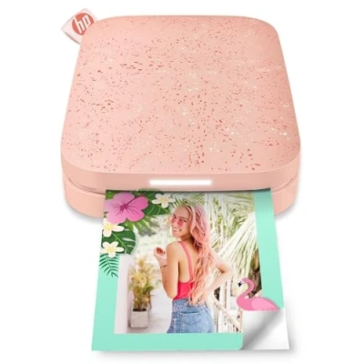 Imagen de HP Sprocket 2x3&quot; Impresora de Fotos instantánea para smartphone Portátil, inalámbrica en color Zink adhesivas Compatible con iOS y Android vía Bluetooth app divertida Rosa