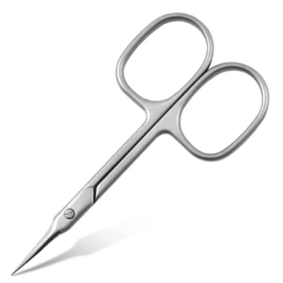 Imagen de Tijeras Cuticulas Curva Profesional 1.5mm Longivia® en Acero Inoxidable Antideslizante Tijera Corta Uñas Manos y Pies Punta de Precisión Cortacuticulas Quitacutilas para Manicura o Pedicura