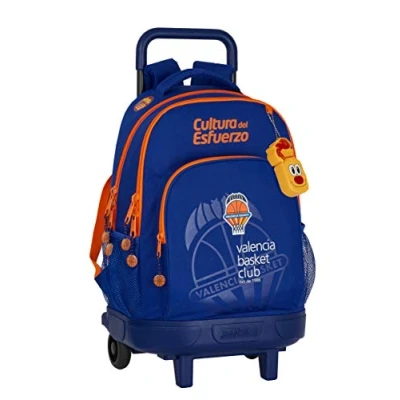 Imagen de safta Mochila Escolar con Carro Incluido y Espalda Acolchada de Valencia Basket, 330x220x450mm