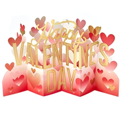 Imagen de Hallmark Tarjeta jumbo para el día de San Valentín, diseño corazón desplegable en 3D