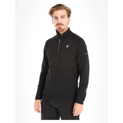 Imagen de Dare 2b Fuse Up II Core Stretch Lightweight Quick Drying Half Length Inner Zip Chin Guard Capa Intermedia elástica, Hombre, Negro, S