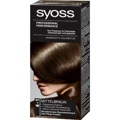 Imagen de Syoss 4 1 Hair Dye Medium Brown Level 3 by