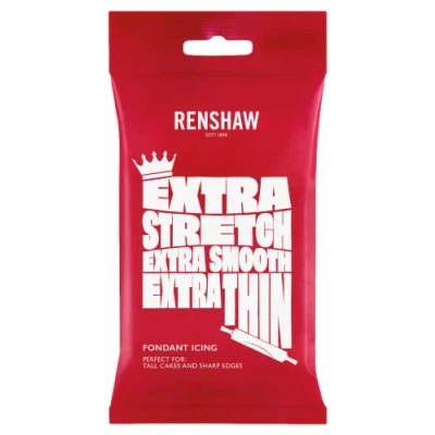 Imagen de Renshaw Fondant glaseado extra elástico, suave, extrafino, blanco, 1 kg (paquete de 1)
