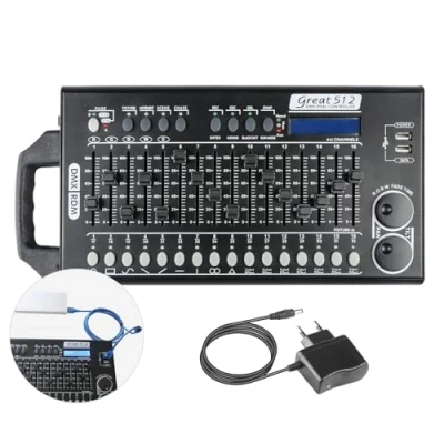 Imagen de Controlador Dmx 512 Canales Dmx512 para iluminación de Escenario, Mezcladores Mesa Controladora Luces Consola, Controller Con Programa Integrado y Función Dip RDM