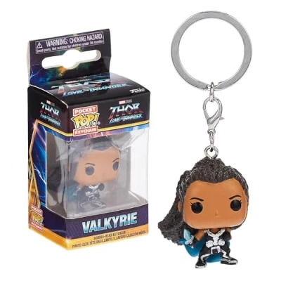 Imagen de Funko Pop! Keychain: Marvel: Thor: Love and Thunder Valkyrie Minifigura de Vinilo Coleccionable Llavero Original Relleno Calcetines Idea Regalo Mercancia Oficial Movies Fans