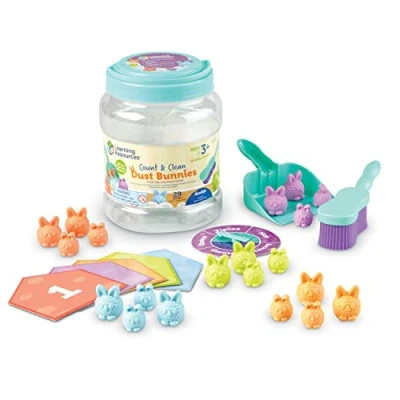 Imagen de Learning Resources Juego para Contar y Barrer pelusillas, Actividades niños pequeños, Set didácticos, Juguetes Aprender los Colores, 29 Piezas, 3+ años, Multicolor, Medium (LER5073)