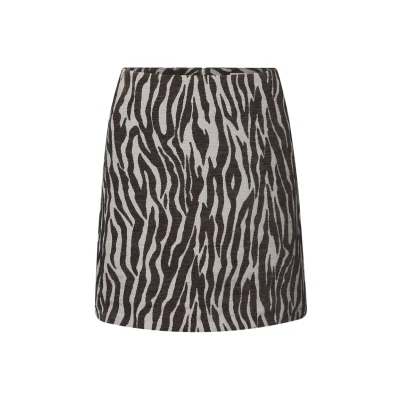 Imagen de Street One Zebra Jacquard Falda acampanada, Mujer, Talla: 42, Braun