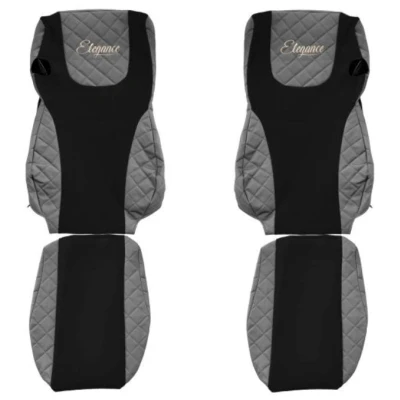 Imagen de F CORE Elegance FX07 GRAY Cubreasiento gris Estampado Ecopiel delante