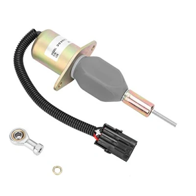 Imagen de EVTSCAN 24V Solenoide electrónico apagado combustible 3930234 para excavadora 6BT 5,9L, componentes del sistema de motor diésel Pieza mercado accesorios