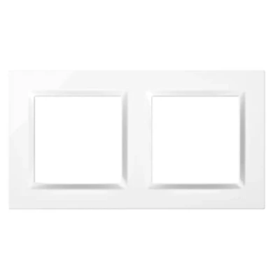 Imagen de Simon Marco Interruptor de Pared, 2 Elementos, Compatible con Mecanismos 10, Apto para Interiores, Fácil Montar, Pulsador, Conmutador y Enchufe Schuko, Color Blanco