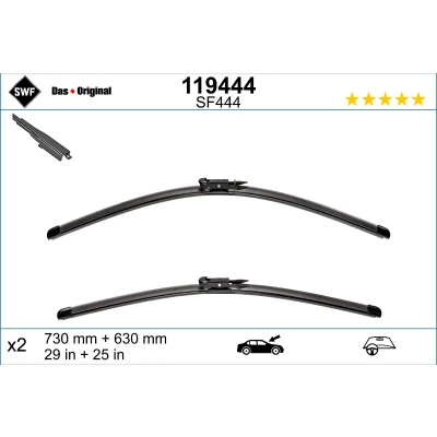 Imagen de Limpiaparabrisas Swf Visioflex 119444 delante Sin marco FORD: C Max 2, Max, Grand