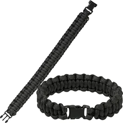 Imagen de Mil Tec Paracord Muñequera 15mm Negro tamaño S