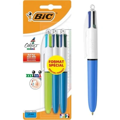 Imagen de Bic Mini Fashion retractable ballpoint pen Blister pack of 3 assorted colours
