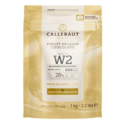Imagen de Callebaut W2 28% pepitas de Chocolate Blanco (callets) 1kg