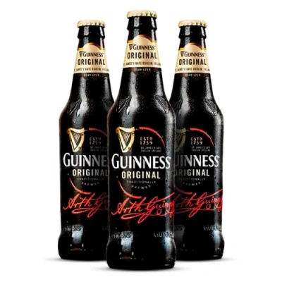 Imagen de Guinness Original Cerveza Ale Negra Irlandesa Pack Botellas, 24 x 33cl
