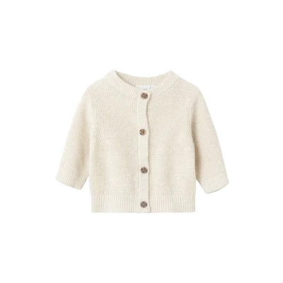 Imagen de NAME IT Nbnbubba LS Knit Card Noos Suéter cárdigan, Peyote Melange, 9 Mes Unisex bebé