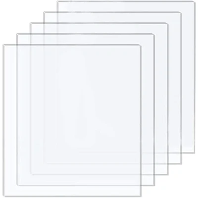 Imagen de DARENYI 5 vidrio acrílico 2 mm lámina de plexiglás transparente, plástico para marcos fotos, posición proyectos, pintura, etc. (25 x 20 cm)