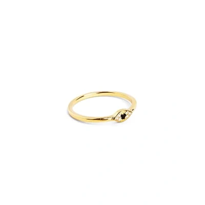 Imagen de SINGULARU Anillo Ojo de Horus Plata Ley 925 con Acabado Baño Oro 18 Kt. Joyas para Mujer Hecho en España Varios Acabados y Tallas Talla