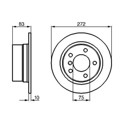 Imagen de BOSCH 0 986 478 439 Disco de freno 271,8 10 5 120 macizo revestido BMW: Z3 Roadster, Coupé