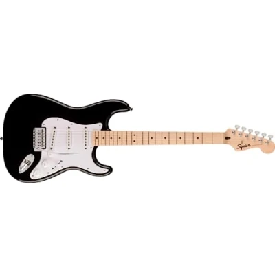 Imagen de Squier by Fender Sonic Stratocaster, Guitarra Eléctrica, Diapasón de Arce, Golpeador Blanco, Negro, Incluye cursos virtuales gratuitos en Play