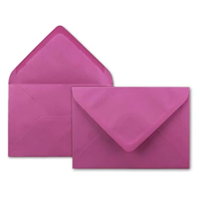 Imagen de sobres coloridos de Neuser 80 g/m², B6, 175 x 125 mm, cierre mojado., color rosa 100 Umschläge