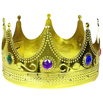 Imagen de Balinco Corona de oro Rey Reina engastada con rubíes colores el accesorio perfecto para su traje real