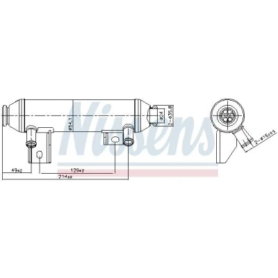 Imagen de NISSENS 989419 Enfriador EGR sin bypass de depresión FIAT: BRAVO 2, Stilo Hatchback, ALFA ROMEO: GT, 156 Sportwagon