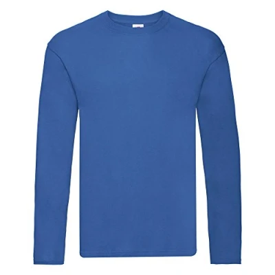 Imagen de Fruit of the Loom Camiseta de Manga Larga Modelo Original para Hombre (3XL/Azul)