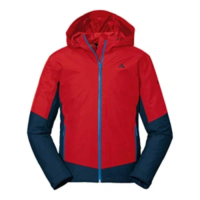 Imagen de Schöffel Wamberg M chaqueta para hombre M, resistente al viento, transpirable, cómoda exteriores, de senderismo con capucha ajustable, goji berry, 48 (1 unidad)